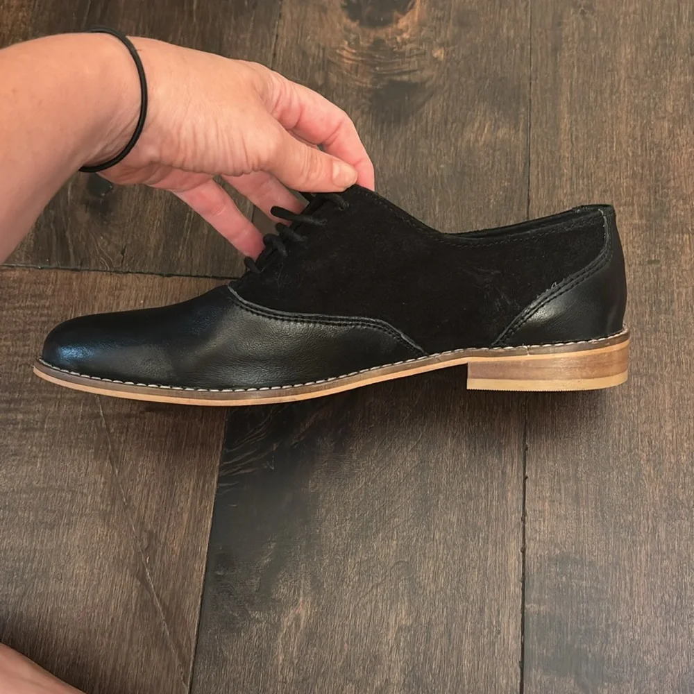 ASOS Suede Vinyl Oxford Dress Shoes
